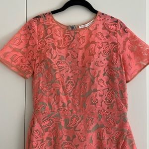 Bright pink Veronica Beard dress